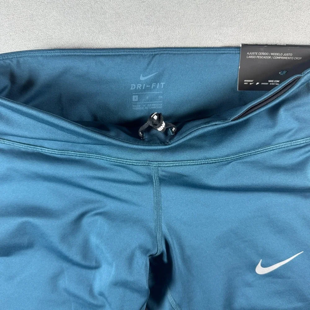 Nike Womens Epic Run Tight FIT Crop Blue Running Leggings 938602-425 Size S